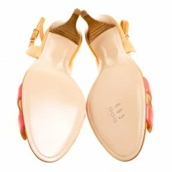Hermes Pink And Beige Leather Night Slingback Sandals Size 38.5 For Women -Deals Hermes Store luxury women hermes new shoes p166080 001