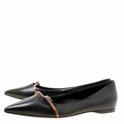 Hermes Black Leather Laura Pointed Toe Ballet Flats Size 40 For Women -Deals Hermes Store luxury women hermes new shoes p176365 002