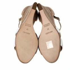 Hermes Multicolor Suede Legend Wedge Ankle Strap Sandals Size 37 For Women -Deals Hermes Store luxury women hermes new shoes p233093 001