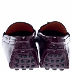 Hermes Burgundy Patent Leather Irving Slip On Loafers Size 37.5 For Women -Deals Hermes Store luxury women hermes new shoes p239814 007