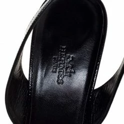 Hermes Black Patent Leather Night Slingback Sandals Size 41 For Women -Deals Hermes Store luxury women hermes new shoes p327996 1600345031 009