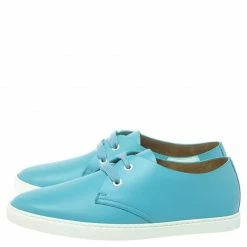 Hermes Blue Veau Leather One Sneakers Size 37.5 For Women -Deals Hermes Store luxury women hermes new shoes p376923 1610424345 003
