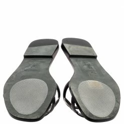 Hermes Black Leather Omaha Flat Slides Size 39 For Women -Deals Hermes Store luxury women hermes new shoes p384913 005