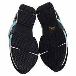 Hermes Blue/Black Neoprene And Suede Run Round Toe Sneakers Size 39 For Women -Deals Hermes Store luxury women hermes new shoes p411800 007