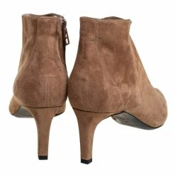 Hermes Brown Suede Zipper Detail Ankle Boots Size 39.5 For Women -Deals Hermes Store luxury women hermes new shoes p425827 007