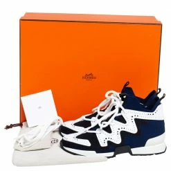Hermes Multicolor Knit Fabric And Brogue Leather Action High Top Sneakers Size 36 For Women -Deals Hermes Store luxury women hermes new shoes p428801 007