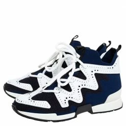 Hermes Multicolor Knit Fabric And Brogue Leather Action High Top Sneakers Size 36 For Women -Deals Hermes Store luxury women hermes new shoes p428801 008
