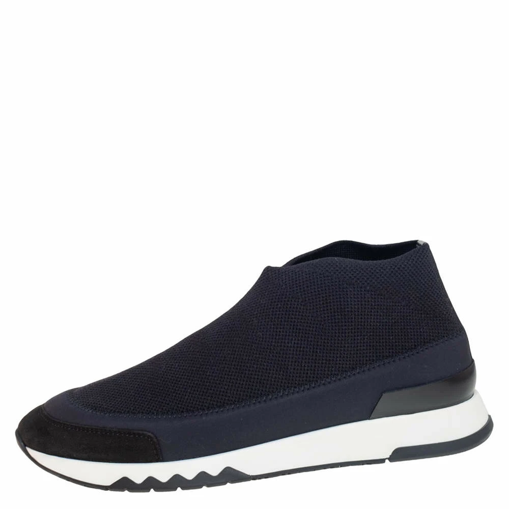 Hermes Black Knit Fabric Tokyo Slip On Sneakers Size 37.5 For Women 4 Hermes Black Knit Fabric Tokyo Slip On Sneakers Size 37.5 For Women - Image 2