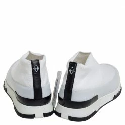 Hermes White Knit Fabric And Neoprene Tokyo Slip On Sneakers Size 37 For Women -Deals Hermes Store luxury women hermes new shoes p450763 006