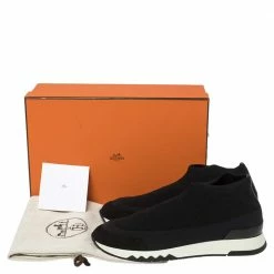 Hermes Black Fabric Tokyo Slip On Sneakers Size 37 For Women -Deals Hermes Store luxury women hermes new shoes p459736 009
