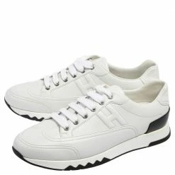 Hermes White Leather Low Top Trail Sneakers Size 39 For Women -Deals Hermes Store luxury women hermes new shoes p499805 004