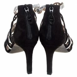 Hermes Silver/Black Suede And Leather Chaine D'Ancre Sandals Size 37.5 For Women 14 Hermes Silver/Black Suede And Leather Chaine D'Ancre Sandals Size 37.5 For Women -Deals Hermes Store luxury women hermes new shoes p508157 002
