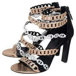 Hermes Multicolor Suede And Leather Romy Sandals Size 37 For Women -Deals Hermes Store luxury women hermes new shoes p534736 002