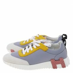 Hermes Multicolor Suede And Neoprene Lace Up Sneakers Size 39.5 For Women -Deals Hermes Store luxury women hermes new shoes p542676 002
