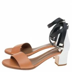 Hermes Tricolor Leather Manege Ankle Wrap Sandals Size 37.5 For Women -Deals Hermes Store luxury women hermes new shoes p566029 004