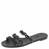 Hermes Black Rubber D'ancre Chaine Rivage Flat Sandals Size 36 For Women -Deals Hermes Store luxury women hermes new shoes p571654 005