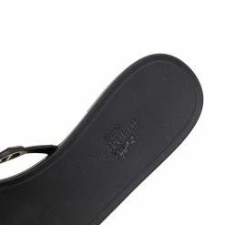 Hermes Black Rubber D'ancre Chaine Rivage Flat Sandals Size 36 For Women -Deals Hermes Store luxury women hermes new shoes p571654 008