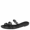 Hermes Black Rubber D'ancre Chaine Rivage Flat Slides Size 39 For Women -Deals Hermes Store luxury women hermes new shoes p587012 005