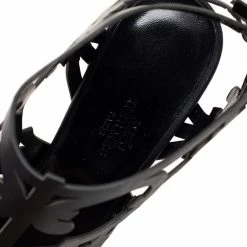 Hermes Black Leather Keira Ankle Sandals Size 37 For Women -Deals Hermes Store luxury women hermes new shoes p595517 006