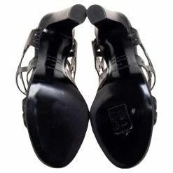 Hermes Black Leather Keira Ankle Sandals Size 37 For Women -Deals Hermes Store luxury women hermes new shoes p595517 009