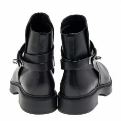 Hermes Black Leather Veo Ankle Boots Size 40 For Women -Deals Hermes Store luxury women hermes new shoes p603156 003