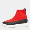 Hermes Red/Black Fabric And Leather High Top Sneakers Size 37 For Women -Deals Hermes Store luxury women hermes new shoes p639874 003