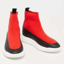 Hermes Red/Black Fabric And Leather High Top Sneakers Size 37 For Women 14 Hermes Red/Black Fabric And Leather High Top Sneakers Size 37 For Women -Deals Hermes Store luxury women hermes new shoes p639874 004