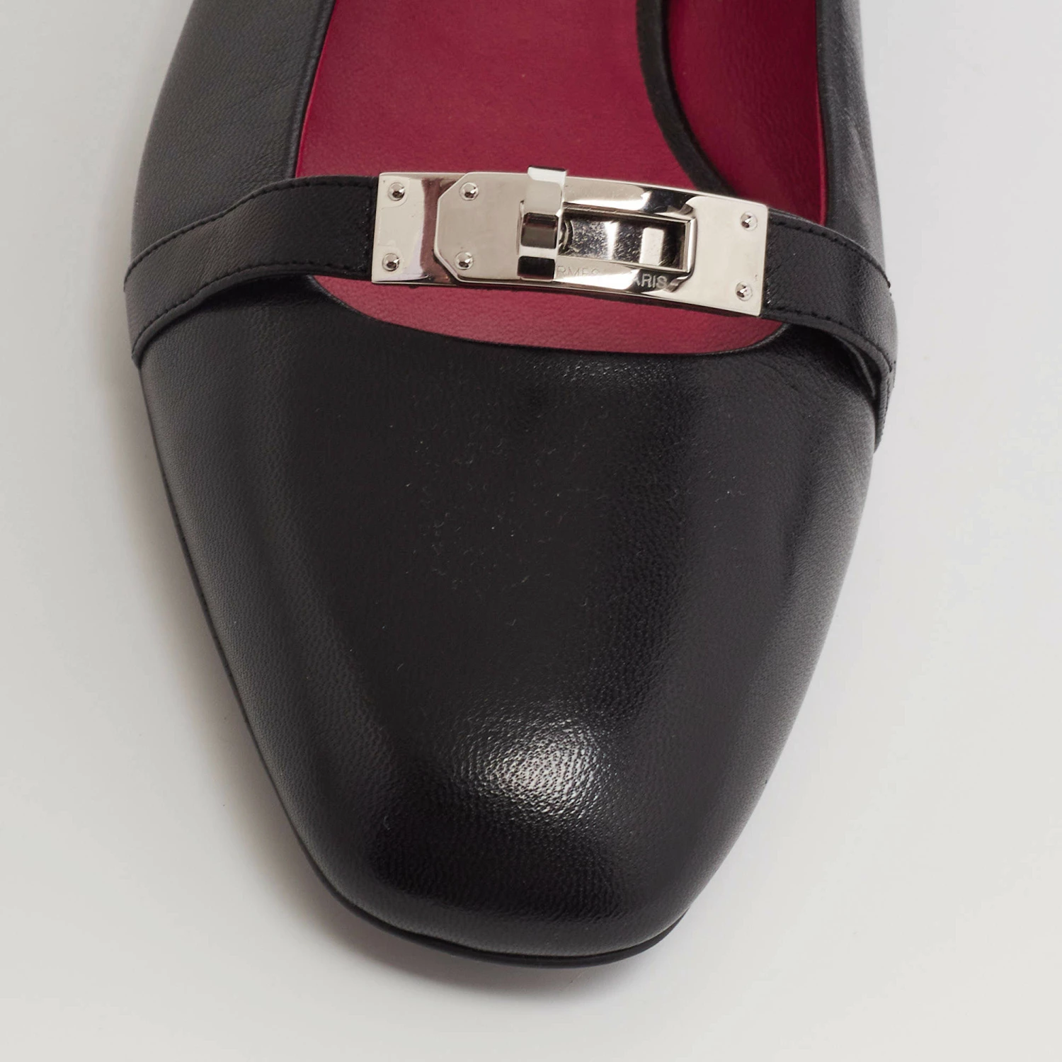 Hermes Black Leather Bilbao Ballet Flats Size 40 For Women 9 Hermes Black Leather Bilbao Ballet Flats Size 40 For Women - Image 7