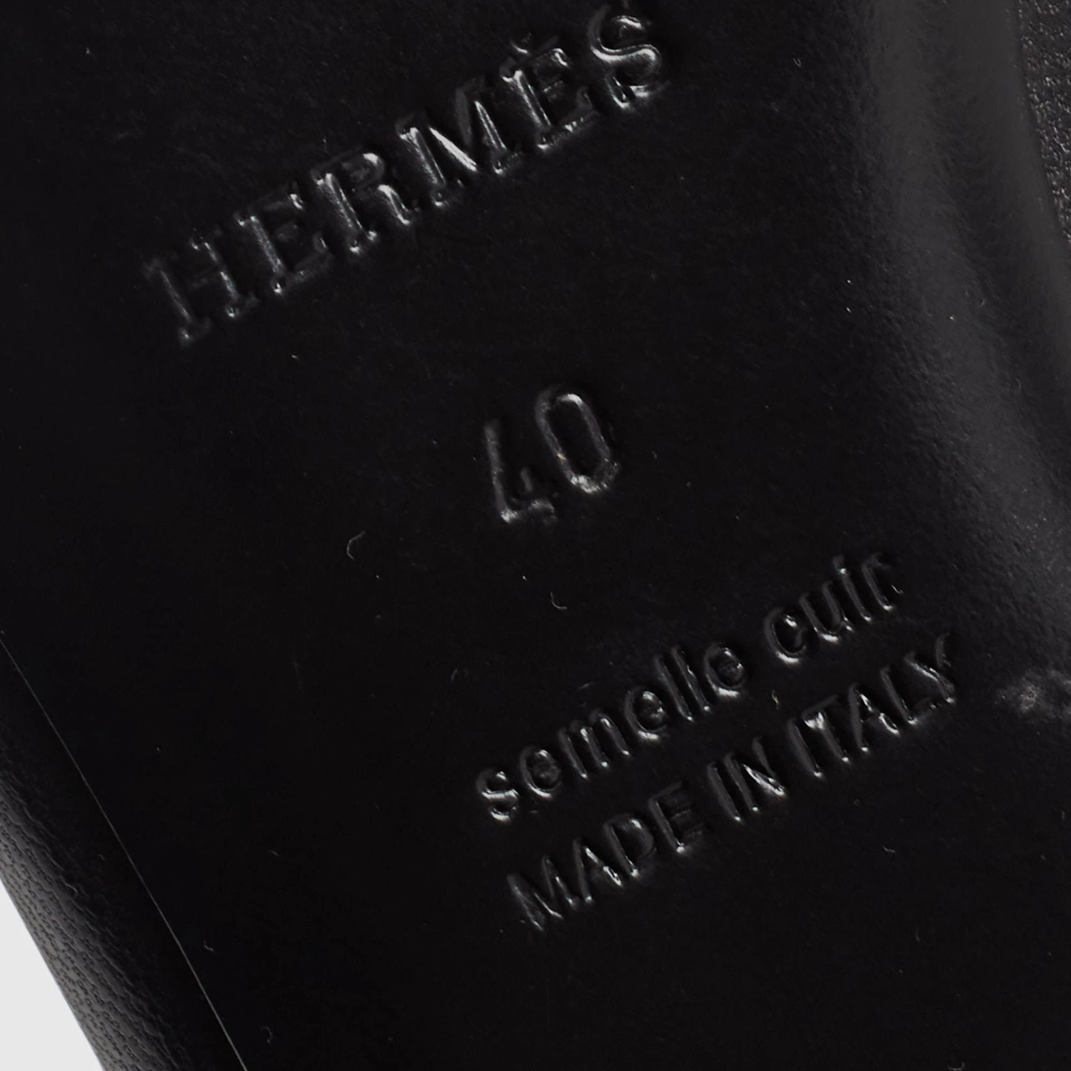 Hermes Black Leather Bilbao Ballet Flats Size 40 For Women 10 Hermes Black Leather Bilbao Ballet Flats Size 40 For Women - Image 8