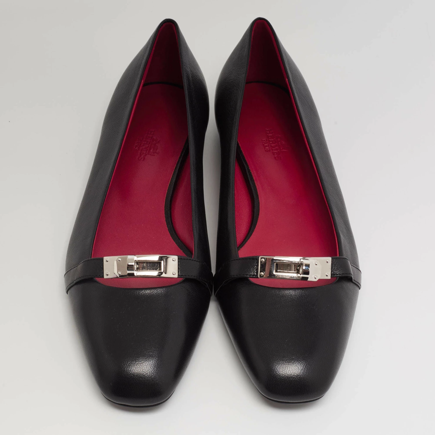 Hermes Black Leather Bilbao Ballet Flats Size 40 For Women 5 Hermes Black Leather Bilbao Ballet Flats Size 40 For Women - Image 3