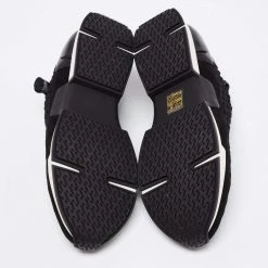 Hermes Black Leather And Braided Fabric Oxygene Slip On Sneakers Size 39 For Women -Deals Hermes Store luxury women hermes new shoes p653747 001