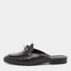 Hermes Hermès Black Leather Oz Mule Flats Size 36 For Women