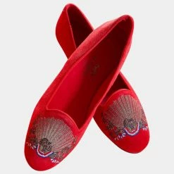 Hermes Rouge Ballerine Ballet Flats Size EU 38 For Women -Deals Hermes Store luxury women hermes new shoes p667768 003