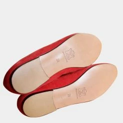 Hermes Rouge Ballerine Ballet Flats Size EU 38 For Women -Deals Hermes Store luxury women hermes new shoes p667768 005