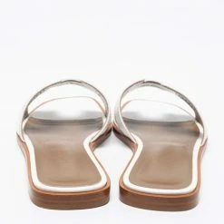 Hermes White Leather Oran Flats Sandals Size 38 For Women -Deals Hermes Store luxury women hermes new shoes p671131 004