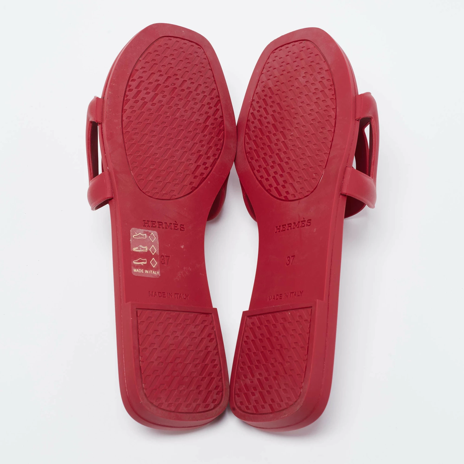 Hermes Burgundy Rubber Aloha Flat Slides Size 37 For Women 8 Hermes Burgundy Rubber Aloha Flat Slides Size 37 For Women - Image 6