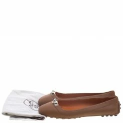 Hermes Brown Leather Liberty Ballet Flats Size 39 For Women -Deals Hermes Store luxury women hermes new shoes p95377 008