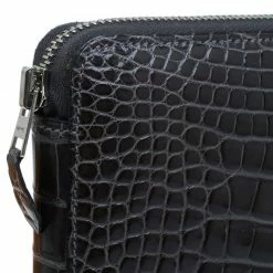Hermes Grey Crocodile Leather Zip Around Agenda For Women -Deals Hermes Store luxury women hermes new travel p42883 005