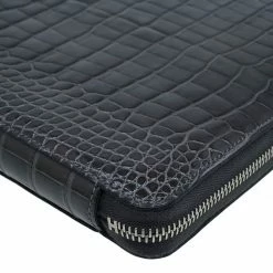 Hermes Grey Crocodile Leather Zip Around Agenda For Women -Deals Hermes Store luxury women hermes new travel p42883 007