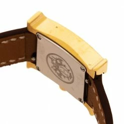 Hermes White Yellow Gold Plated Stainless Steel Heure H WHH1.101 Women's Wristwatch 17.2 Mm For Women -Deals Hermes Store luxury women hermes new watches p281223 005