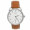 Hermes Silver Stainless Steel Leather Arceau AR8.61AQ Men's Wristwatch 40 Mm For Men