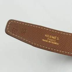 Hermes Black And Brown Leather Mini Constance Buckle Belt 65CM For Women -Deals Hermes Store luxury women hermes used accessories p100131 003