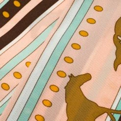 Hermes Blush Pink Horse Print Twilly Silk Bandeau Scarf For Women -Deals Hermes Store luxury women hermes used accessories p101614 003