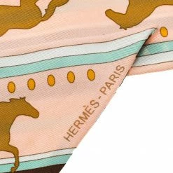 Hermes Blush Pink Horse Print Twilly Silk Bandeau Scarf For Women -Deals Hermes Store luxury women hermes used accessories p101614 004