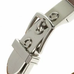 Hermes Java 10 Brulee Chamonix Calfskin Palladium Plated Bracelet XS For Women -Deals Hermes Store luxury women hermes used accessories p102958 0003