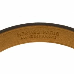 Hermes Java 10 Brulee Chamonix Calfskin Palladium Plated Bracelet XS For Women -Deals Hermes Store luxury women hermes used accessories p102958 0006