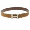 Hermes Brown/Dark Brown Leather H Buckle Reversible Belt 80CM For Women -Deals Hermes Store luxury women hermes used accessories p103141 0001