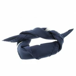 Hermes Navy Blue And White Brides De Gala Silk Pocket Square For Women -Deals Hermes Store luxury women hermes used accessories p107462 004