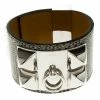 Hermes Collier De Chien Brown Lizard Leather Bracelet PM For Women -Deals Hermes Store luxury women hermes used accessories p107640 0001