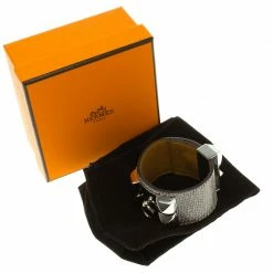 Hermes Collier De Chien Brown Lizard Leather Bracelet PM For Women -Deals Hermes Store luxury women hermes used accessories p107640 0007